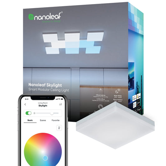 Nanoleaf - Skylight Expansion Pack (1Pk) – Smart LED Modular Color-Changing Ceiling Light - Serious Techies