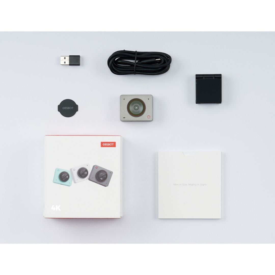 OBSBOT - Meet 2 Ai-Powered 4K Webcam with Fast Auto Focus, Gesture Control, and Built-In Omnidirectional Microphones (Space Gray) - Serious Techies