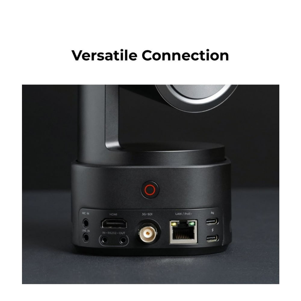 OBSBOT - Tail 2 Ai-Powered PTZR 4K Live Production Camera with AI Tracking 2.0, 5X Optical Zoom, and 12X Hybrid Zoom (Black) - Serious Techies