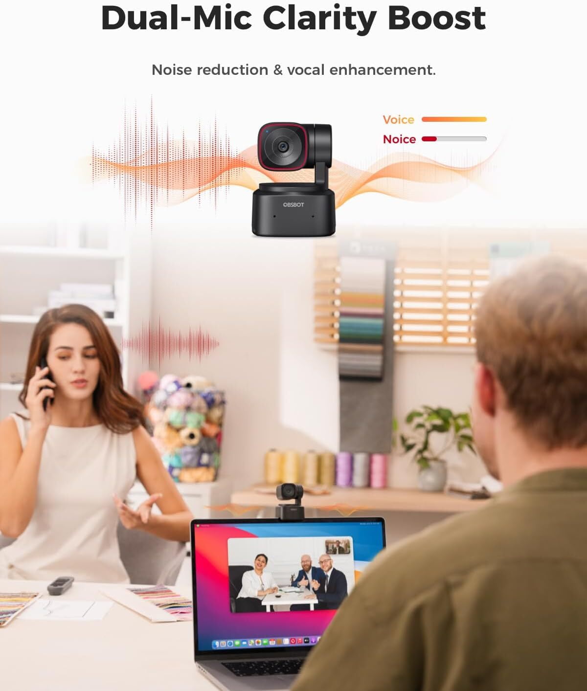 OBSBOT - Tiny 2 Lite Ai-Powered 4K UHD PTZ Webcam 1/2"CMOS Sensor AI Auto Tracking - Serious Techies