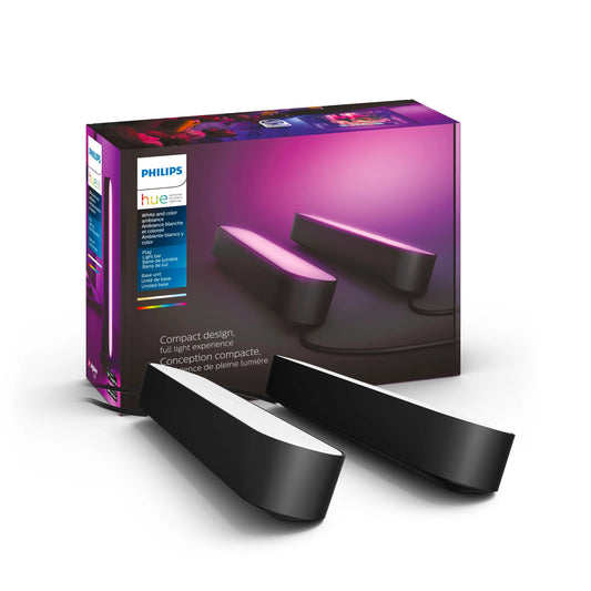 Philips Hue - Play Integrated LED Light Bar 2-Pack, Black - Serious Techies