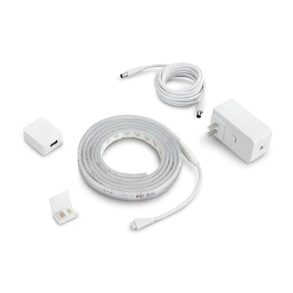 Philips Hue - White and Color Ambiance Light Strip plus 6.5Ft Base Kit with Bluetooth, White - Serious Techies