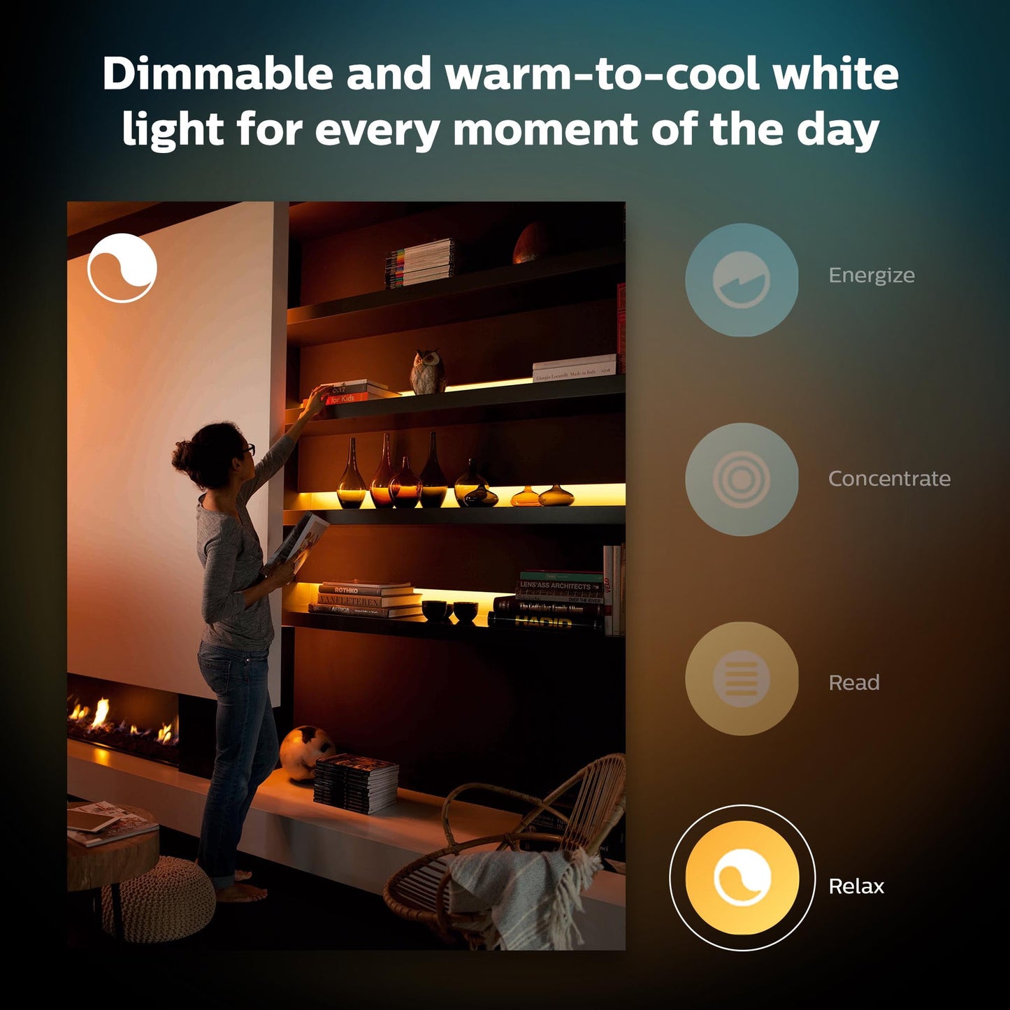 Philips Hue - White and Color Ambiance Light Strip plus 6.5Ft Base Kit with Bluetooth, White - Serious Techies