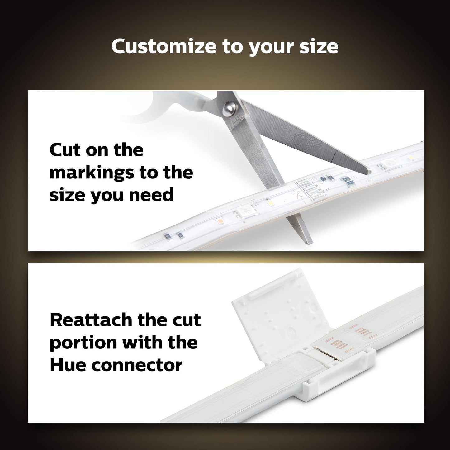 Philips Hue - White and Color Ambiance Light Strip plus 6.5Ft Base Kit with Bluetooth, White - Serious Techies