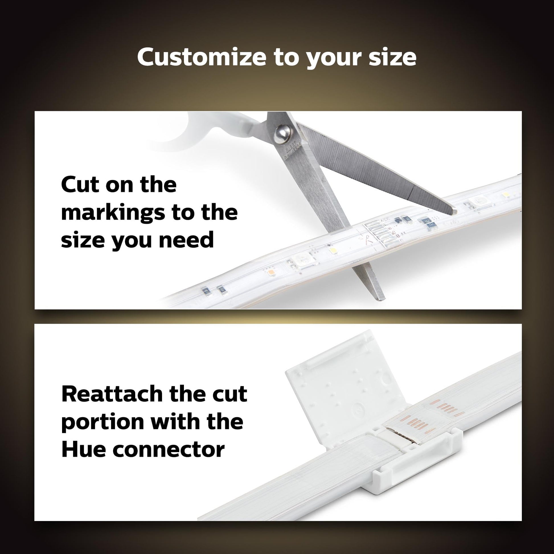 Philips Hue - White and Color Ambiance Light Strip plus 6.5Ft Base Kit with Bluetooth, White - Serious Techies