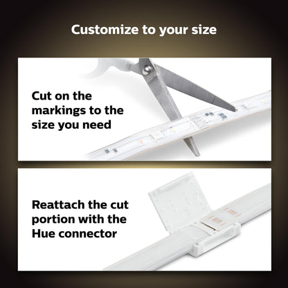Philips Hue - White and Color Ambiance Light Strip plus 6.5Ft Base Kit with Bluetooth, White - Serious Techies