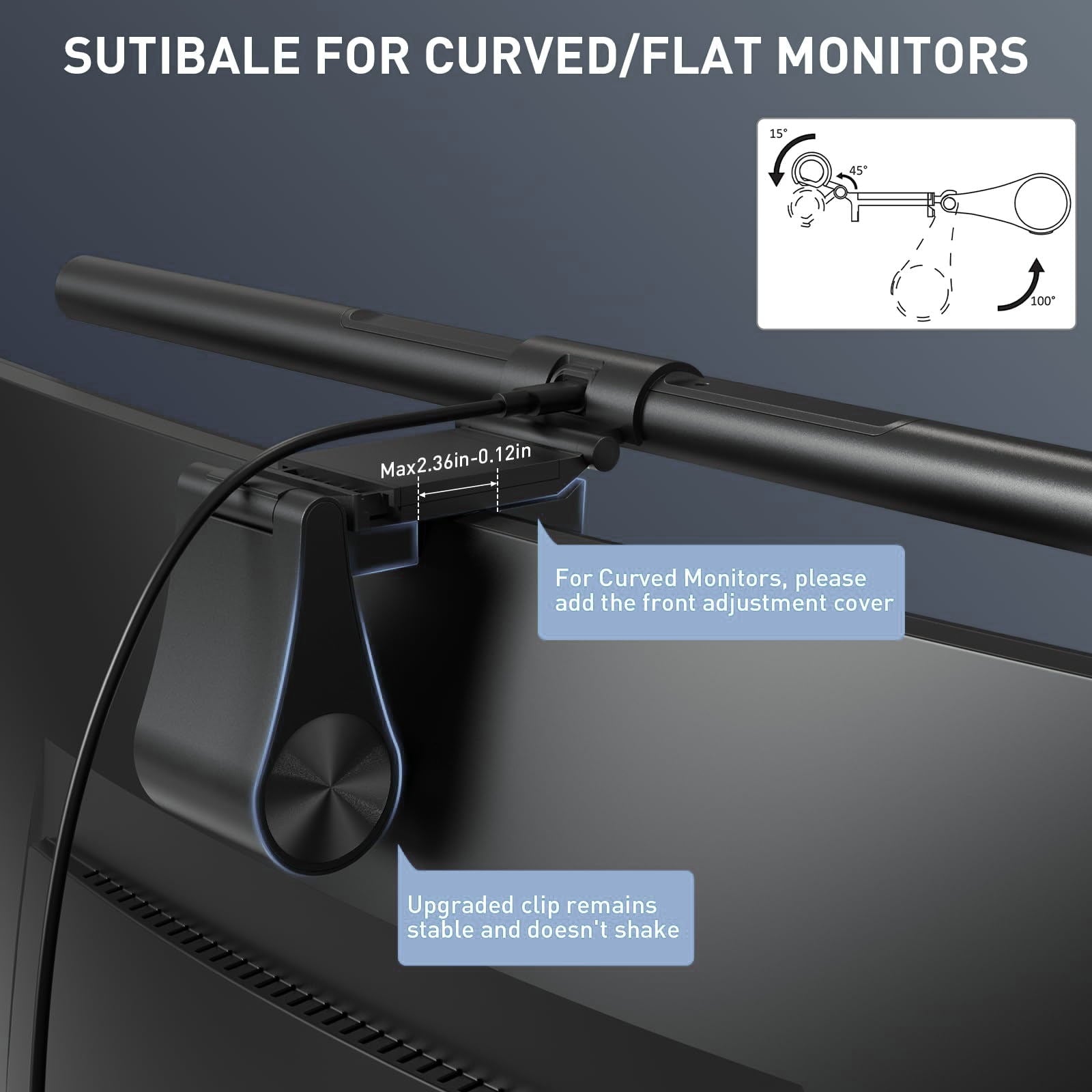 Quntis - Monitor Light Bar PRO with Remote, Eye-Care, No Screen Glare, Fit for Curved Monitor, Auto Dimming Screen Light Bar for Home Office Gaming Desk Lamp - Serious Techies