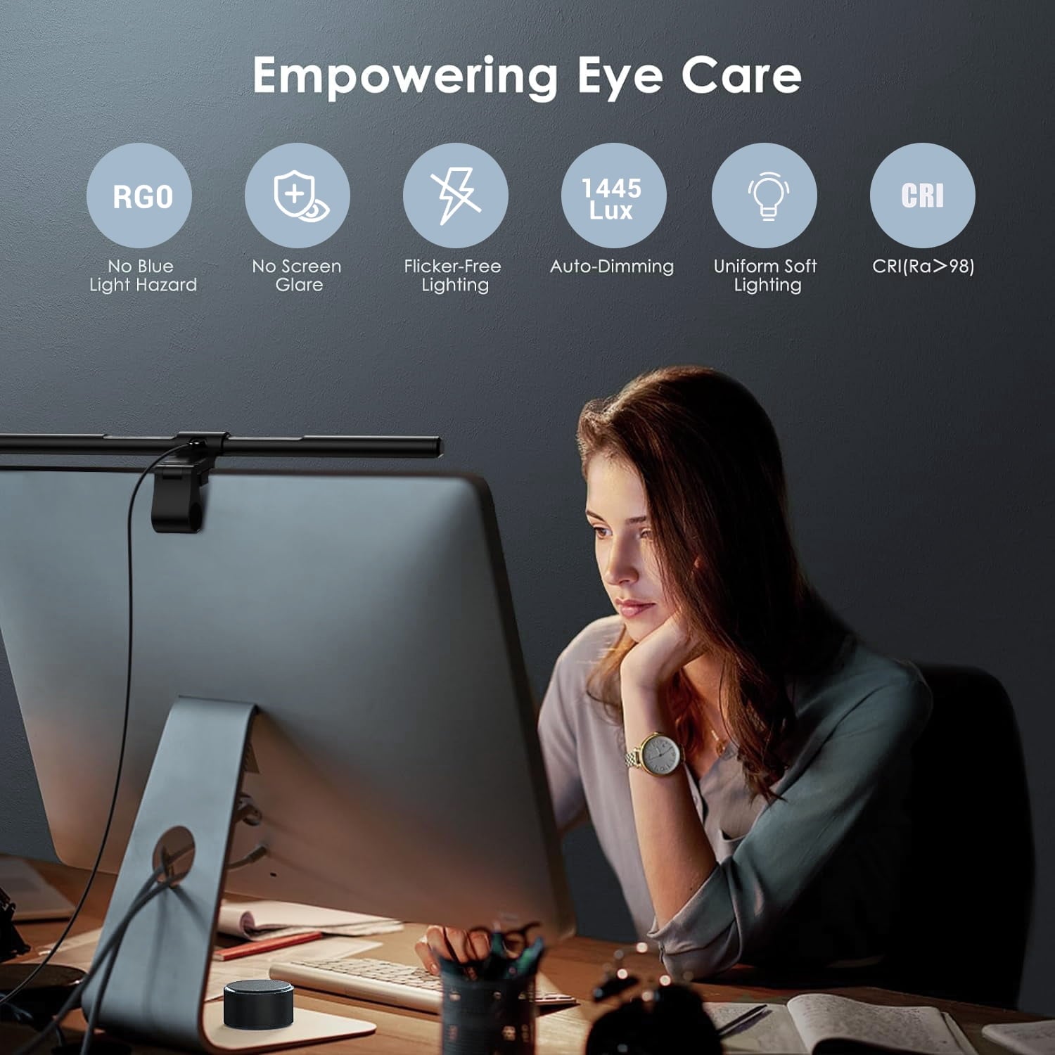 Quntis - Monitor Light Bar PRO with Remote, Eye-Care, No Screen Glare, Fit for Curved Monitor, Auto Dimming Screen Light Bar for Home Office Gaming Desk Lamp - Serious Techies