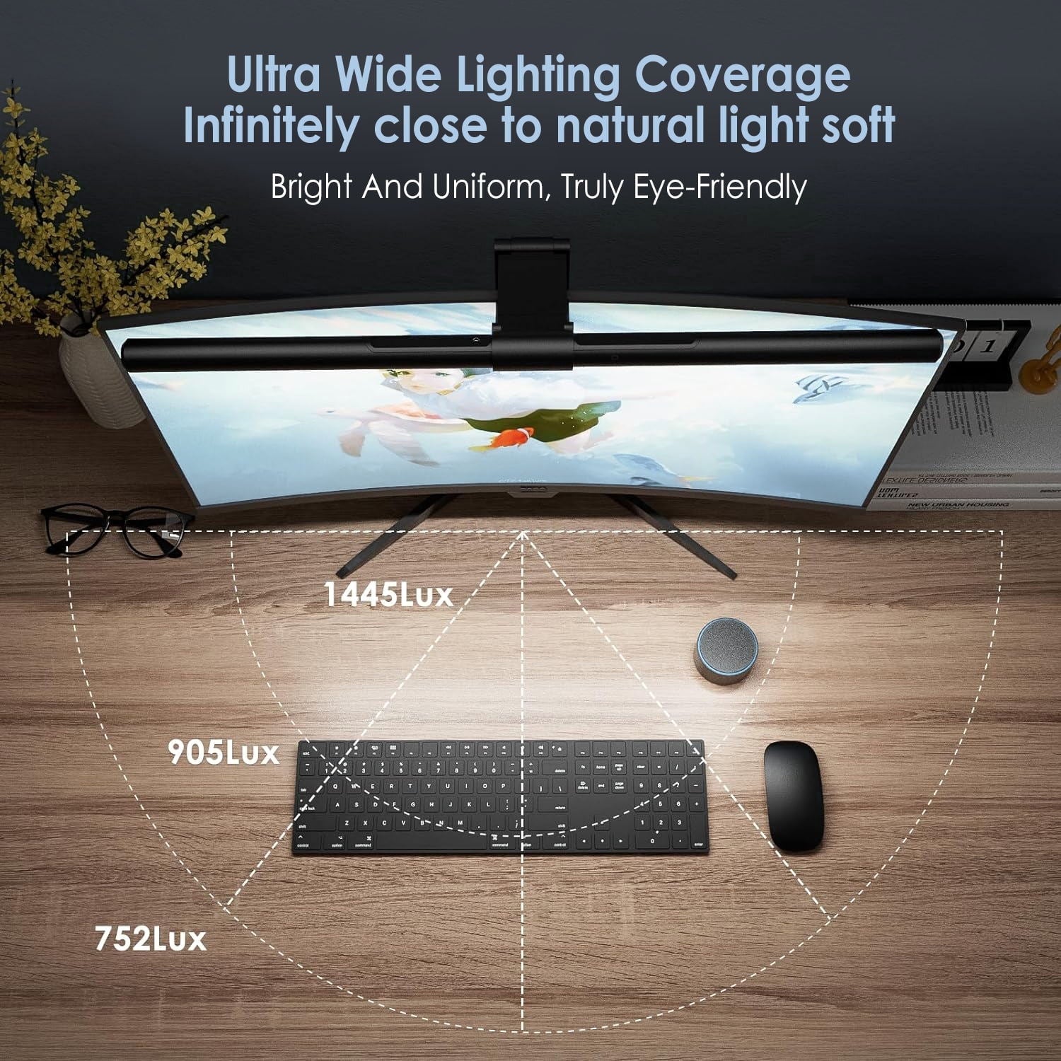 Quntis - Monitor Light Bar PRO with Remote, Eye-Care, No Screen Glare, Fit for Curved Monitor, Auto Dimming Screen Light Bar for Home Office Gaming Desk Lamp - Serious Techies
