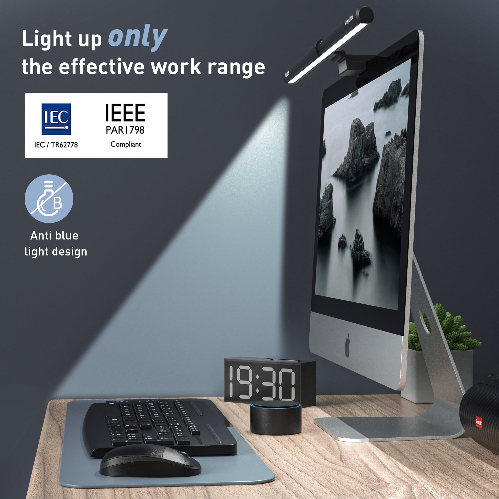 Quntis - Monitor Light Bar PRO with Remote, Eye-Care, No Screen Glare, Fit for Curved Monitor, Auto Dimming Screen Light Bar for Home Office Gaming Desk Lamp - Serious Techies