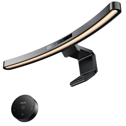 Quntis - Monitor Light Bar + with Remote Control, Fit for Curved Monitor, Eye-Care Computer Lamp Dimmable Screen Light Bar with Auto-Dimming, No Glare Home Office Gaming Desk Lamp