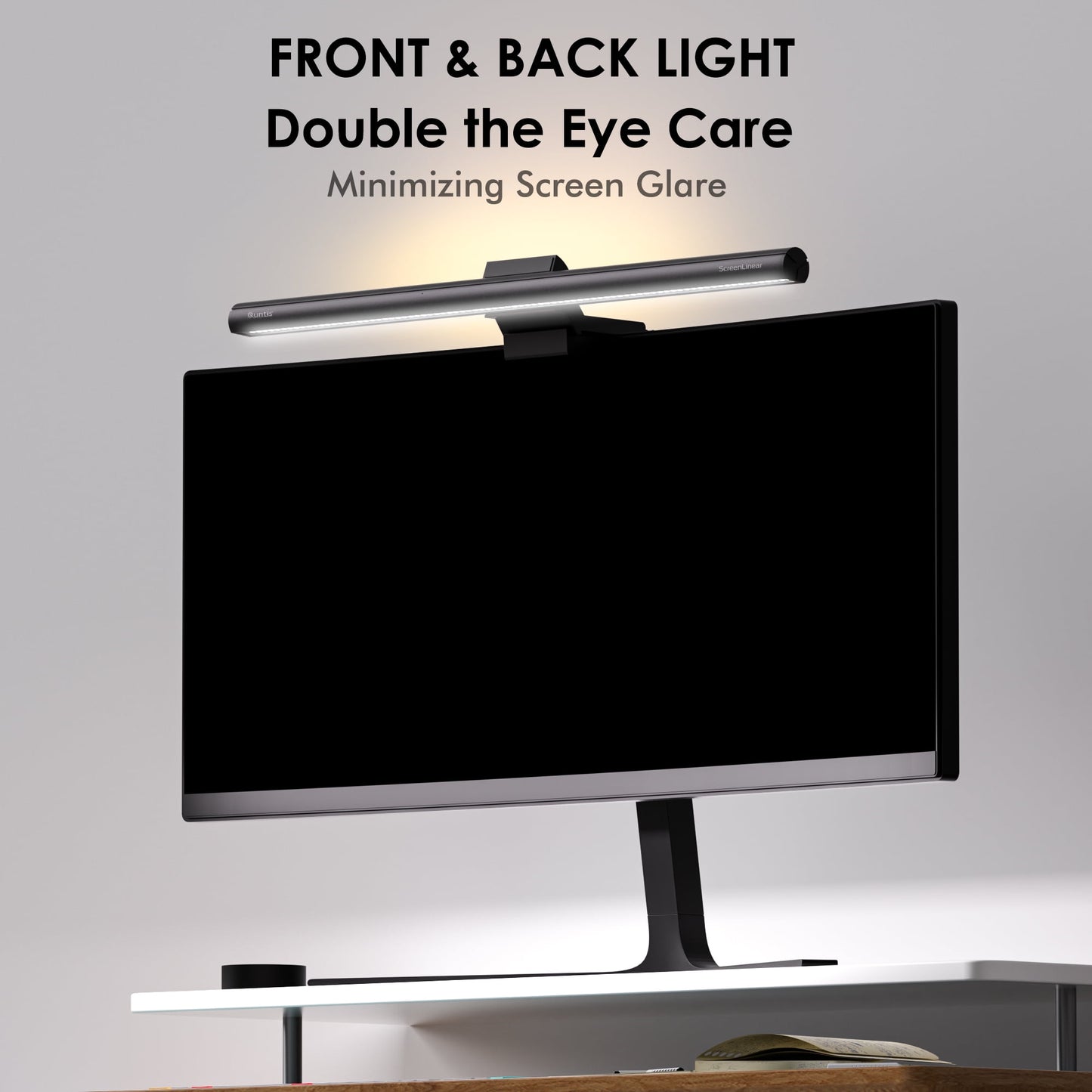 Quntis - Monitor Light Bar with Remote Control, No Screen Glare Eye-Care, 16.7''Computer Monitor Lamp with Backlight, Auto Dimmable Monitor Light for Home Office Gaming - Serious Techies