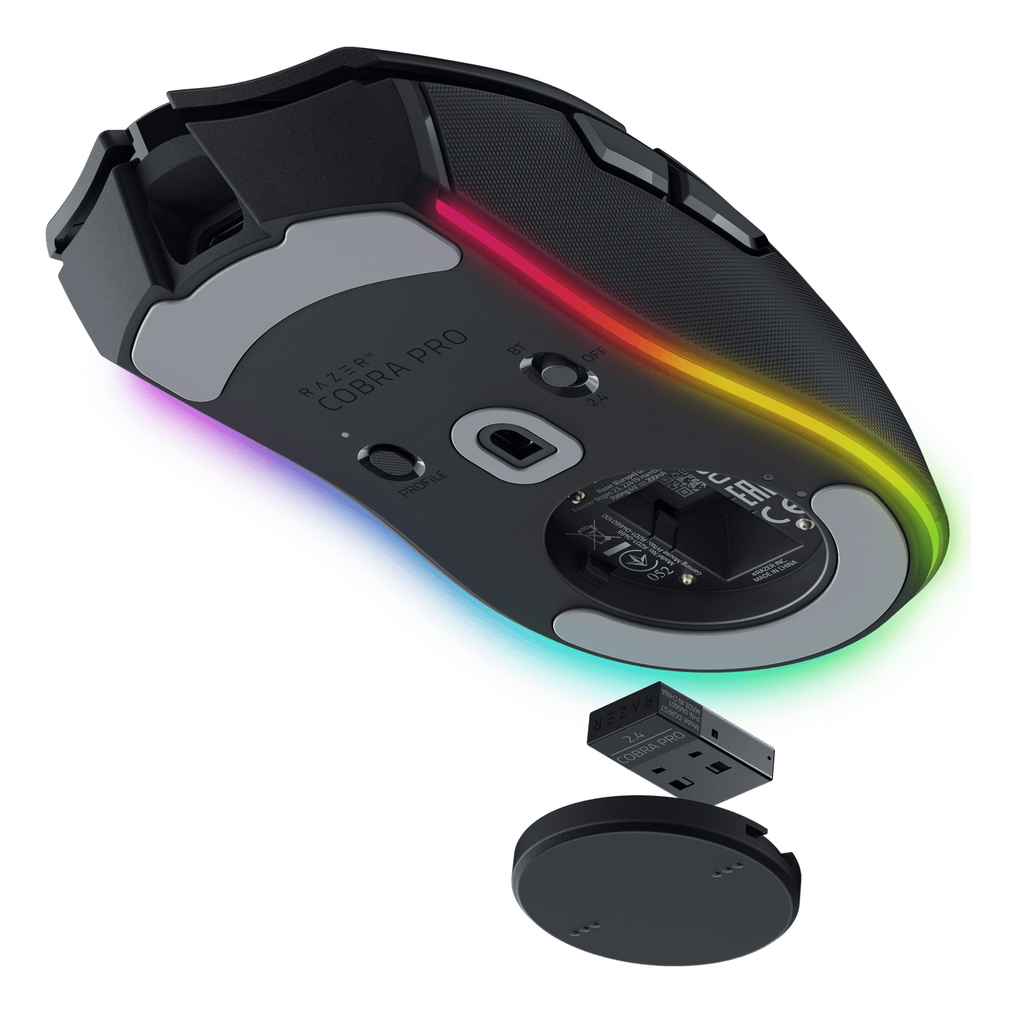 Cobra Pro Lightweight Wireless PC Gaming Mouse with  Chroma RGB, Customizable Controls, 77G, Black - Serious Techies