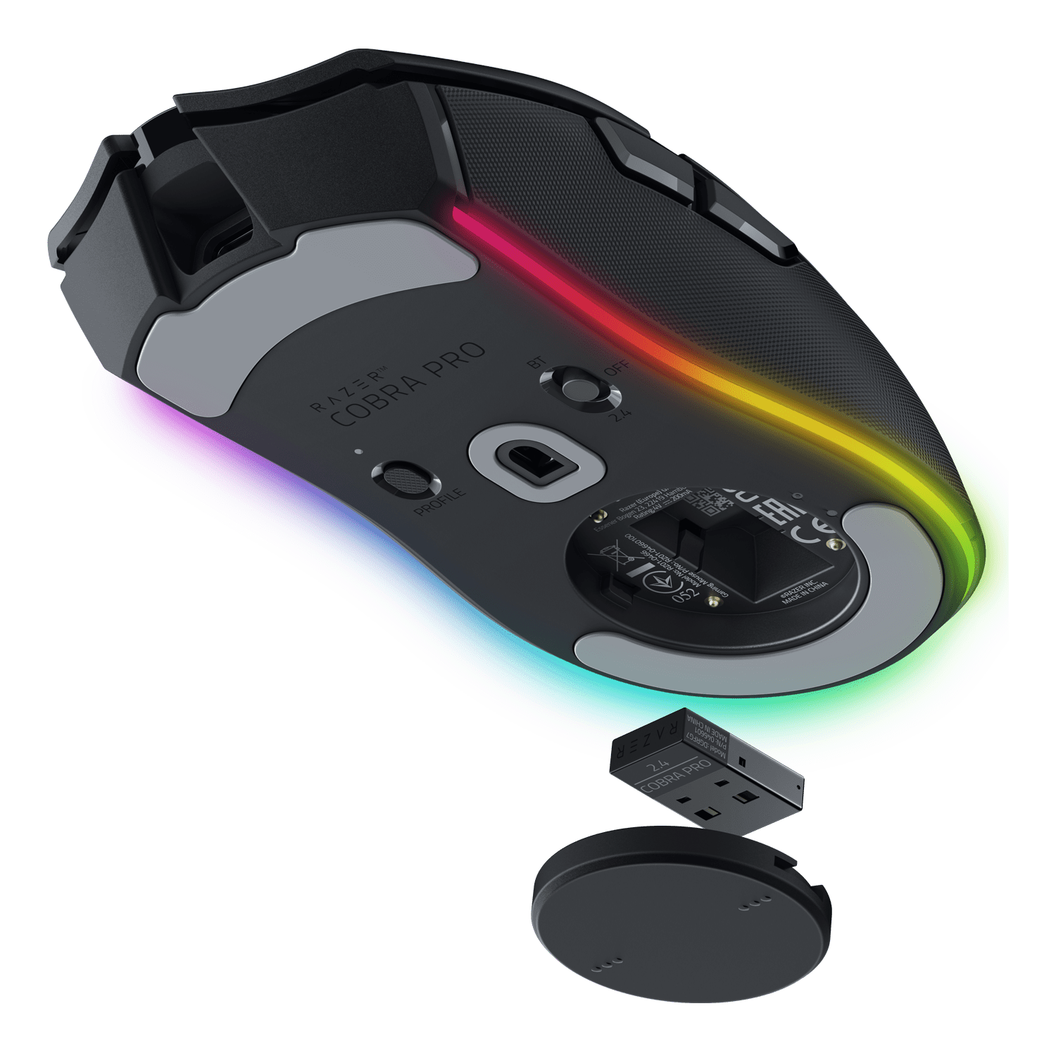 Cobra Pro Lightweight Wireless PC Gaming Mouse with  Chroma RGB, Customizable Controls, 77G, Black - Serious Techies