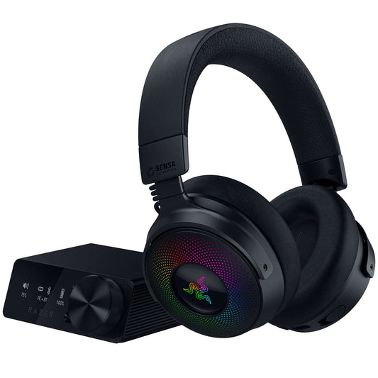 Razer - Kraken V4 Pro Wireless Gaming Headset with Control Hub, RGB Chroma, Black - Serious Techies