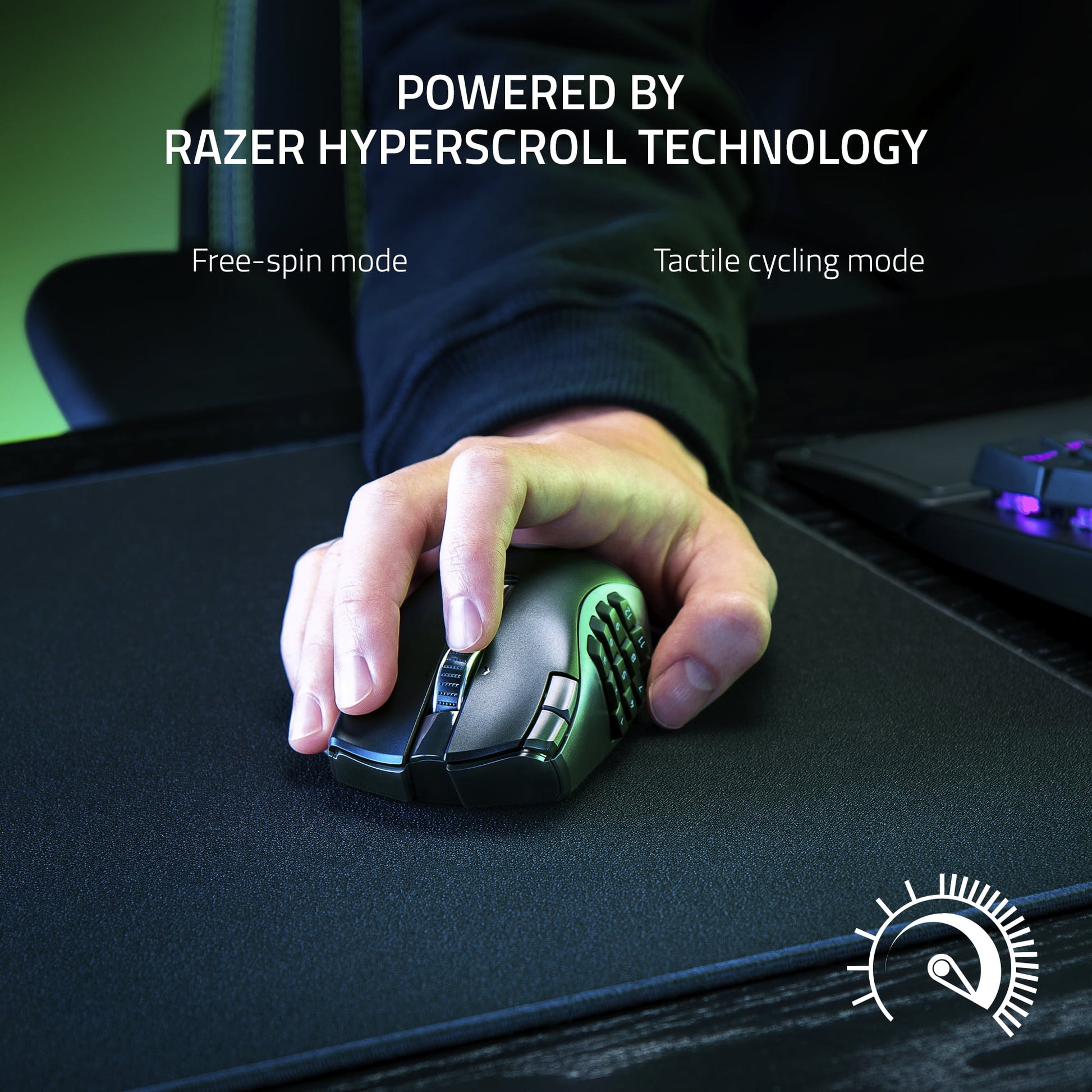 Naga V2 Hyperspeed Bluetooth Gaming Mice with AA Battery, Black - Serious Techies