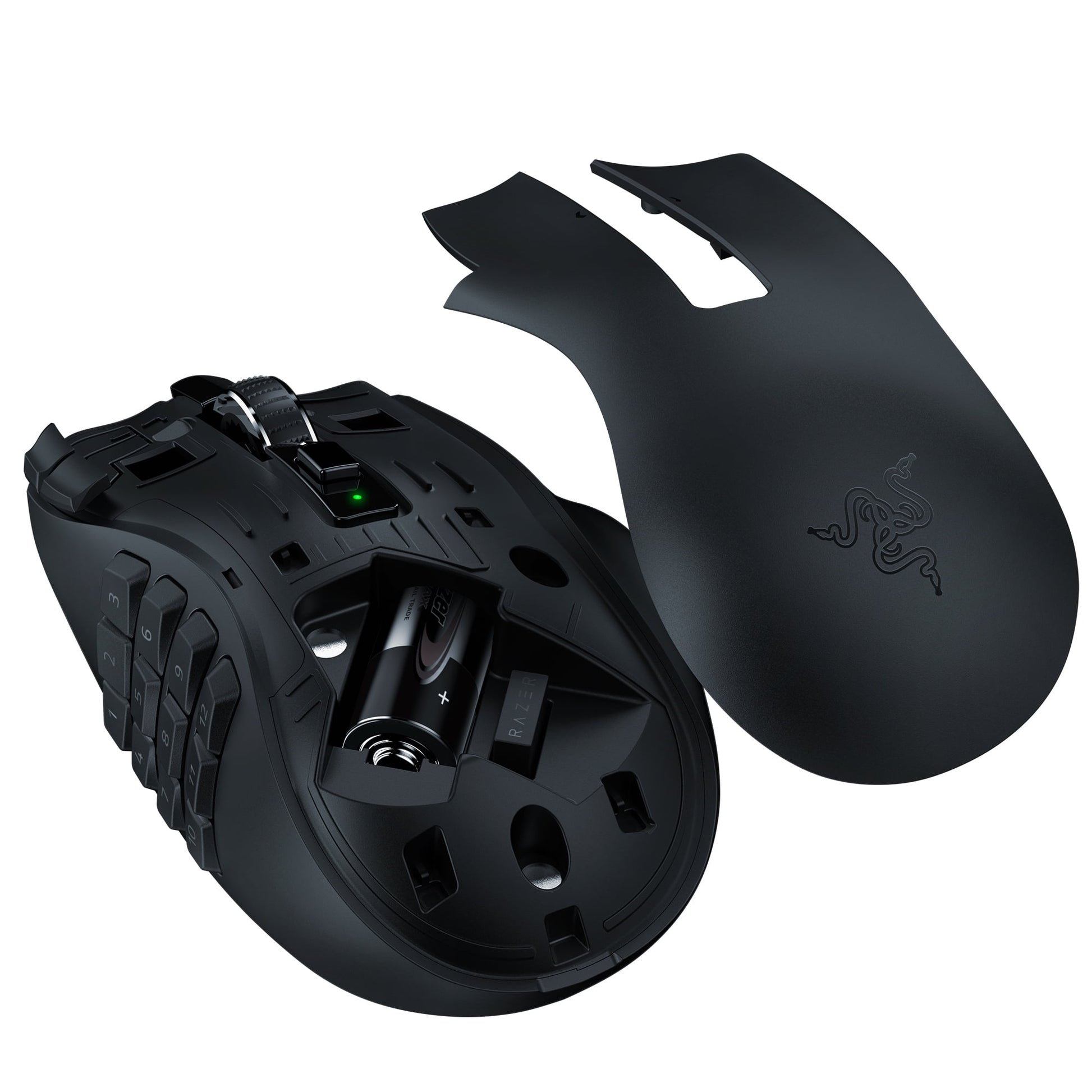 Naga V2 Hyperspeed Bluetooth Gaming Mice with AA Battery, Black - Serious Techies