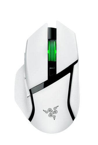 Basilisk V3 X Hyperspeed RBG Optical Bluetooth Gaming Mice, White - Serious Techies