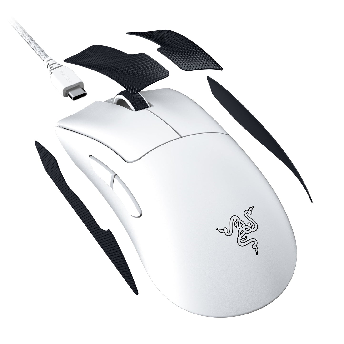 Deathadder V3 Pro Wireless Esports Gaming Mouse, 64G, 5 Buttons, 2.4Ghz, Bluetooth, White