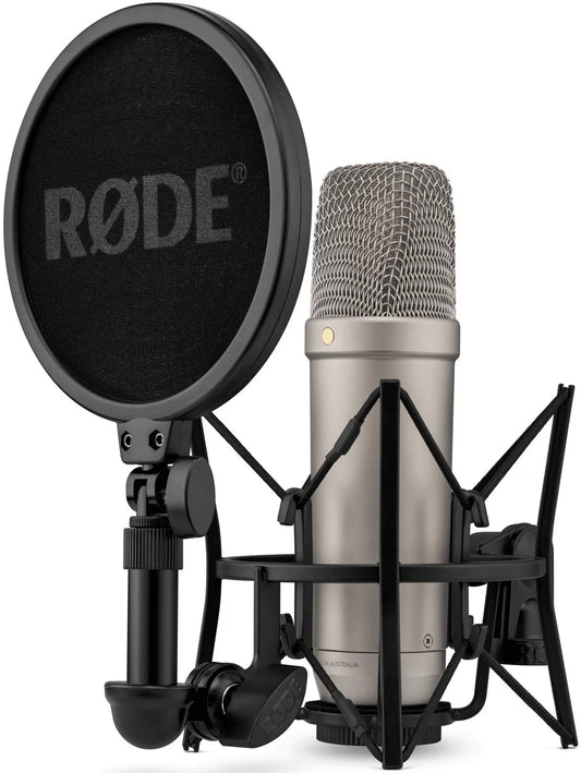 RODE - NT1 5Th Generation Condenser Microphone, SM6 Shockmount, Pop Filter, Silver - Serious Techies