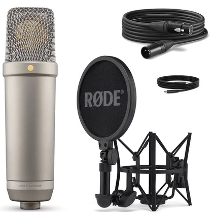 RODE - NT1 5Th Generation Condenser Microphone, SM6 Shockmount, Pop Filter, Silver - Serious Techies