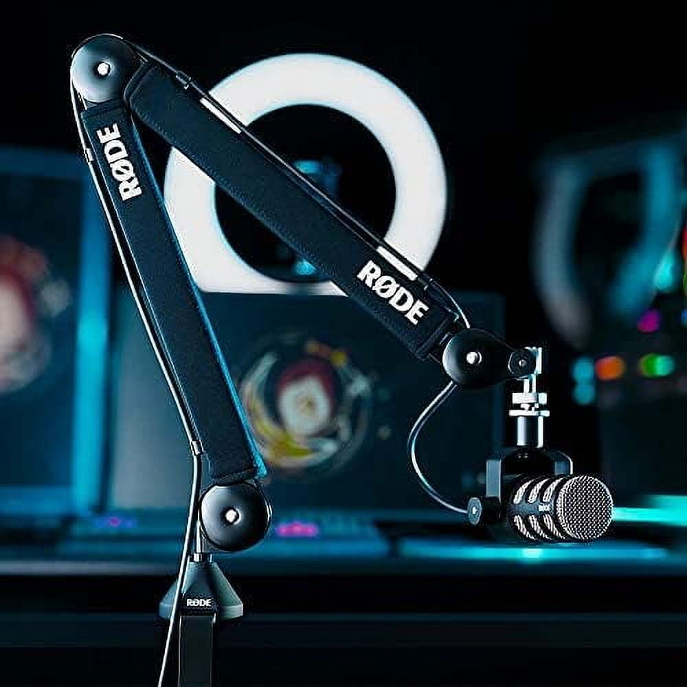 RODE - PSA1+ Pro Studio Boom Arm for Podcasting and Streaming with Professional Grade XLR Cable and Polishing Cloth - Serious Techies