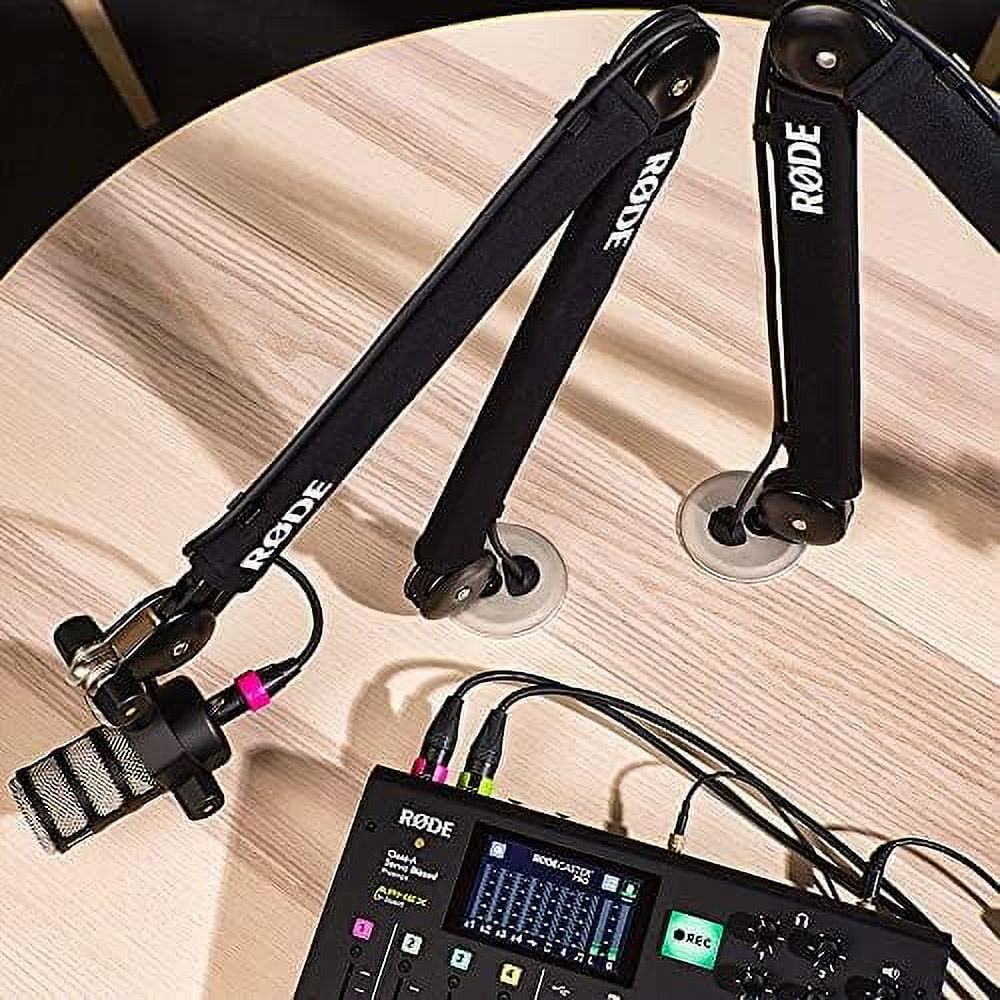 RODE - PSA1+ Pro Studio Boom Arm for Podcasting and Streaming with Professional Grade XLR Cable and Polishing Cloth - Serious Techies