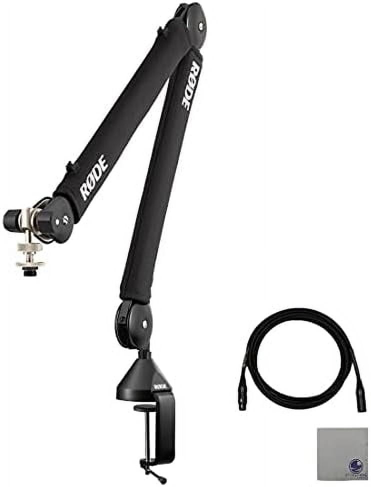 RODE - PSA1+ Pro Studio Boom Arm for Podcasting and Streaming with Professional Grade XLR Cable and Polishing Cloth - Serious Techies