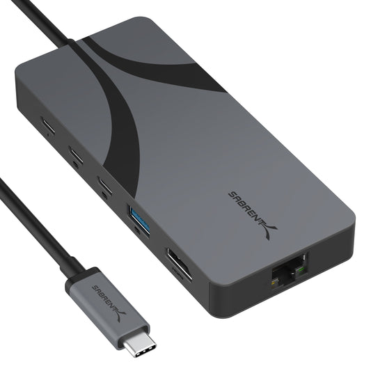 SABRENT - USB4 Hub, Travel Dock Hub with 2 USB-C Ports, 1 USB-A Port, HDMI 2.1, 2.5Gbe and 85W PD 3.0 [HB-U4HP] - Serious Techies