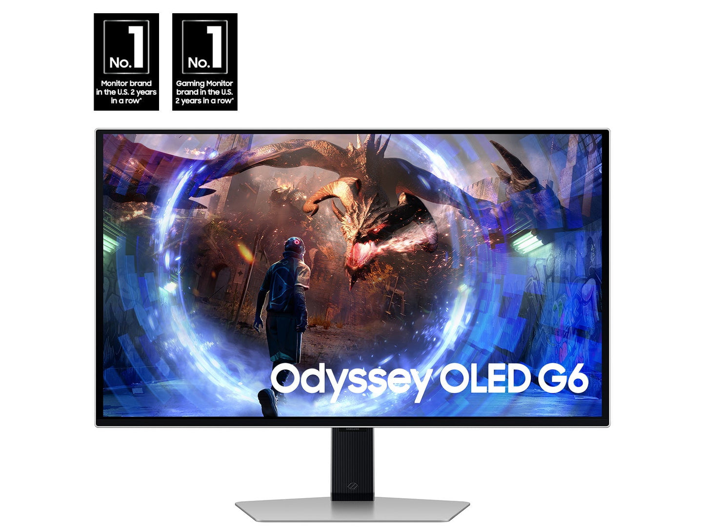 Samsung - 27" Odyssey OLED G6 (G60SD) QHD 360Hz 0.03Ms Freesync™ Premium Pro Gaming Monitor with Sleek Metal Design - Serious Techies