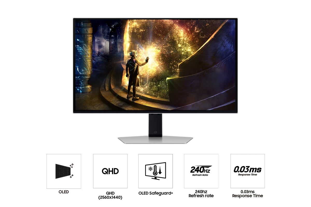 Samsung - 27" Odyssey QD-OLED G6 (G61SD) QHD 240Hz 0.03Ms Freesync™ Premium Pro Gaming Monitor with Sleek Metal Design - LS27DG610SNXZA - Serious Techies