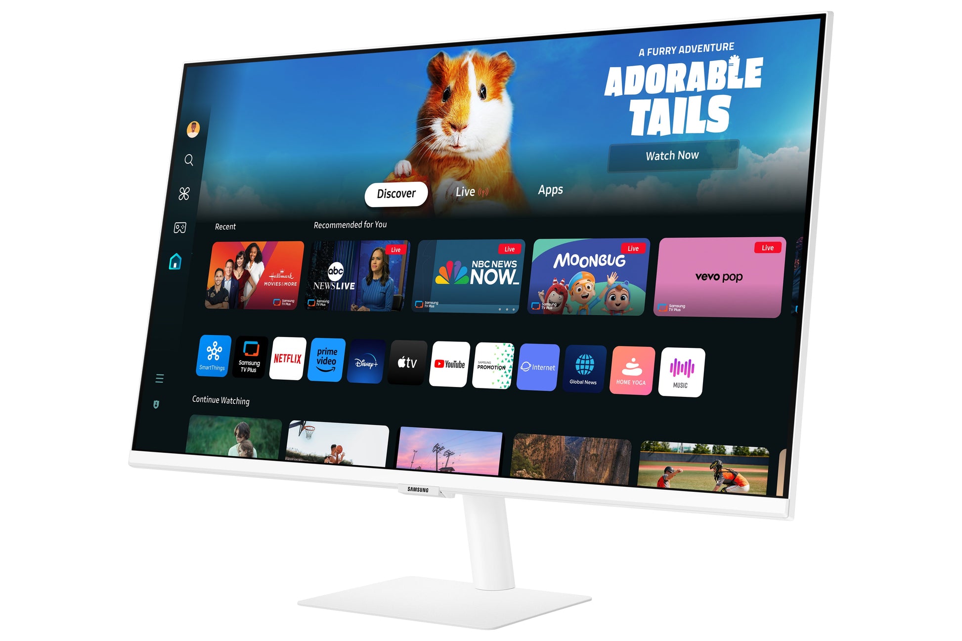Samsung - 27" Smart Monitor M5 (M50D) FHD with Streaming TV and Speakers-White - Serious Techies