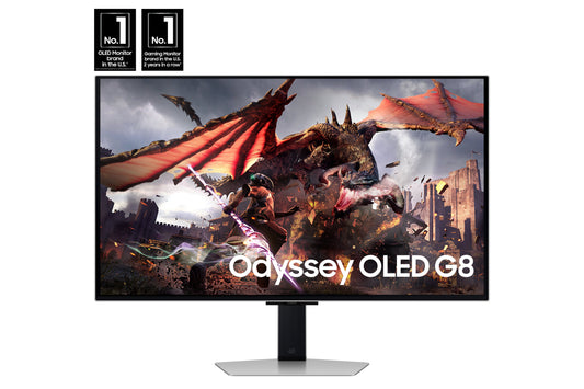 Samsung - 32" Odyssey OLED G8 (G80SD) 4K UHD 240Hz 0.03Ms G-Sync Compatible Smart Gaming Monitor with Sleek Metal Design - Serious Techies