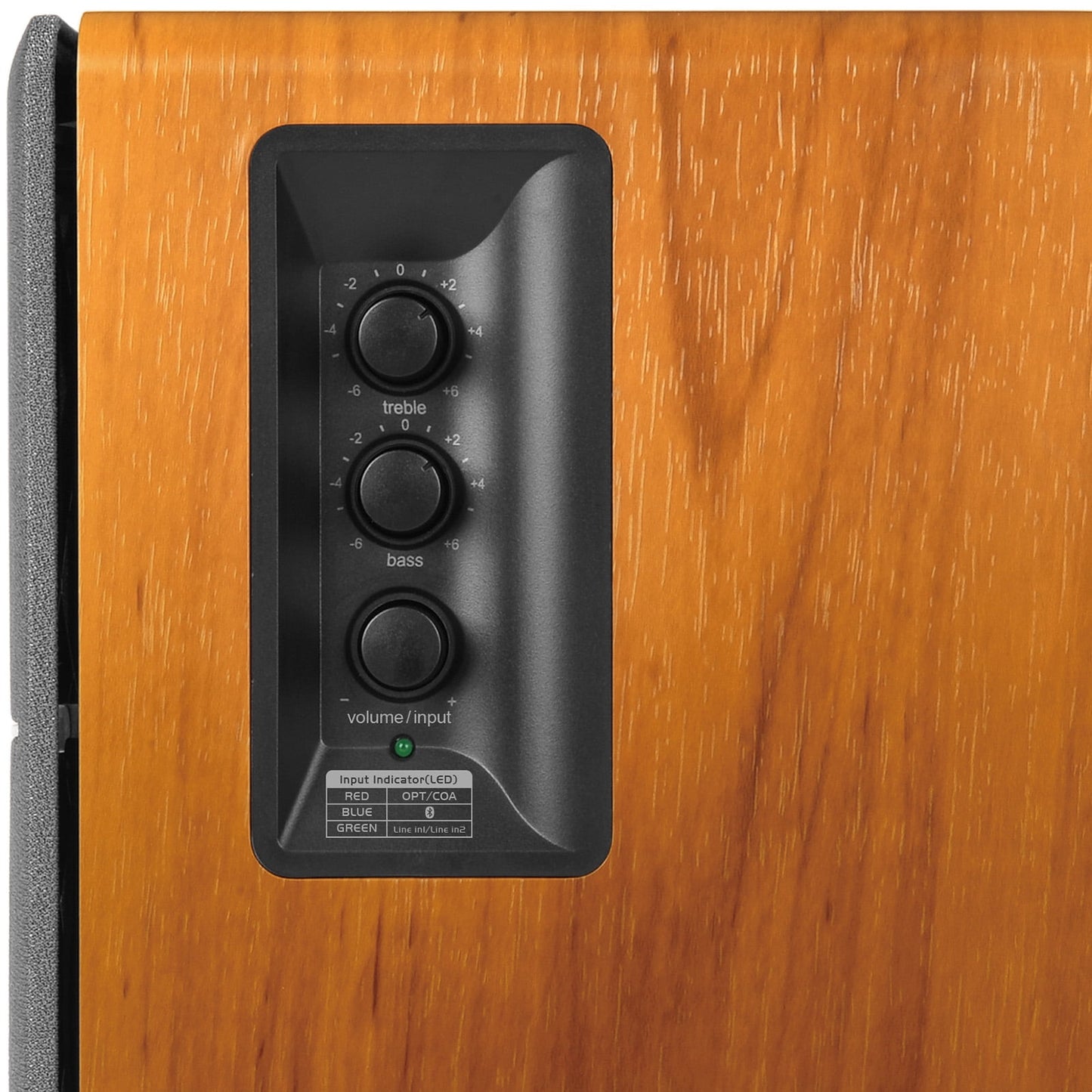 R1280DB Powered Bluetooth Bookshelf Speakers - Optical Input - Wireless Studio Monitors - 4 Inch near Field Speaker - 42W RMS - Wood Grain