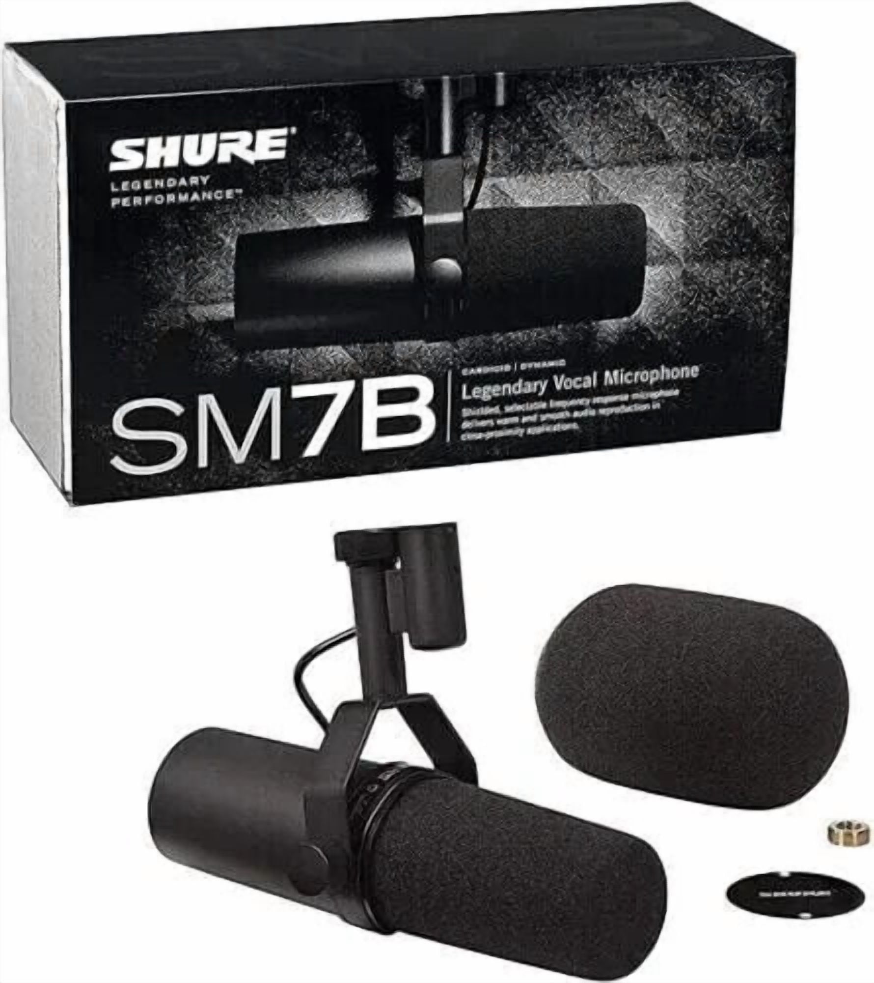 Shure - SM7B Cardioid Dynamic Vocal Broadcast Microphone Sealed in Box Black - Serious Techies