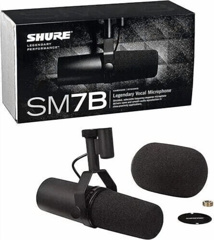 Shure - SM7B Cardioid Dynamic Vocal Broadcast Microphone Sealed in Box Black - Serious Techies