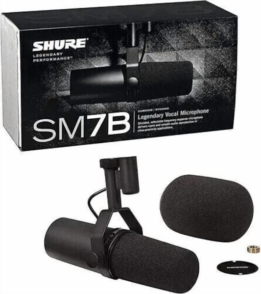 Shure - SM7B Cardioid Dynamic Vocal Broadcast Microphone Sealed in Box Black - Serious Techies