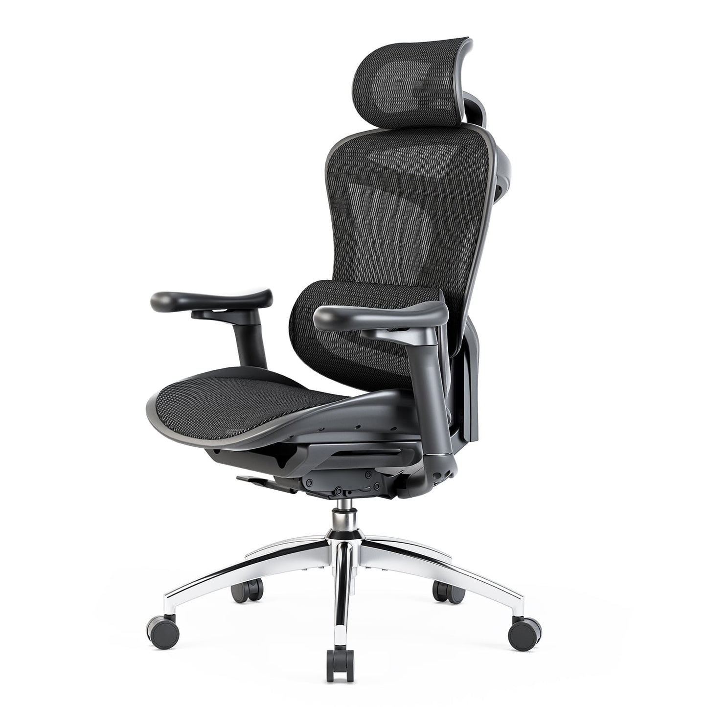 Sihoo - Doro-C300 Adult Mesh Office Chair, Adjustable Armrest, Black (Set of 1) - Serious Techies