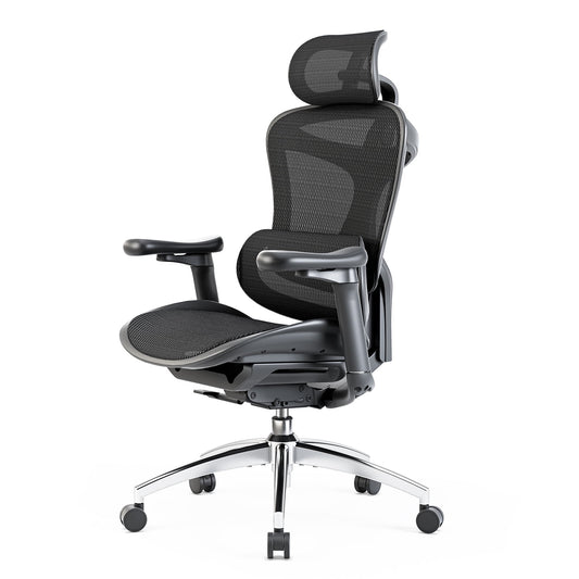 Sihoo - Doro-C300 Adult Mesh Office Chair, Adjustable Armrest, Black (Set of 1) - Serious Techies
