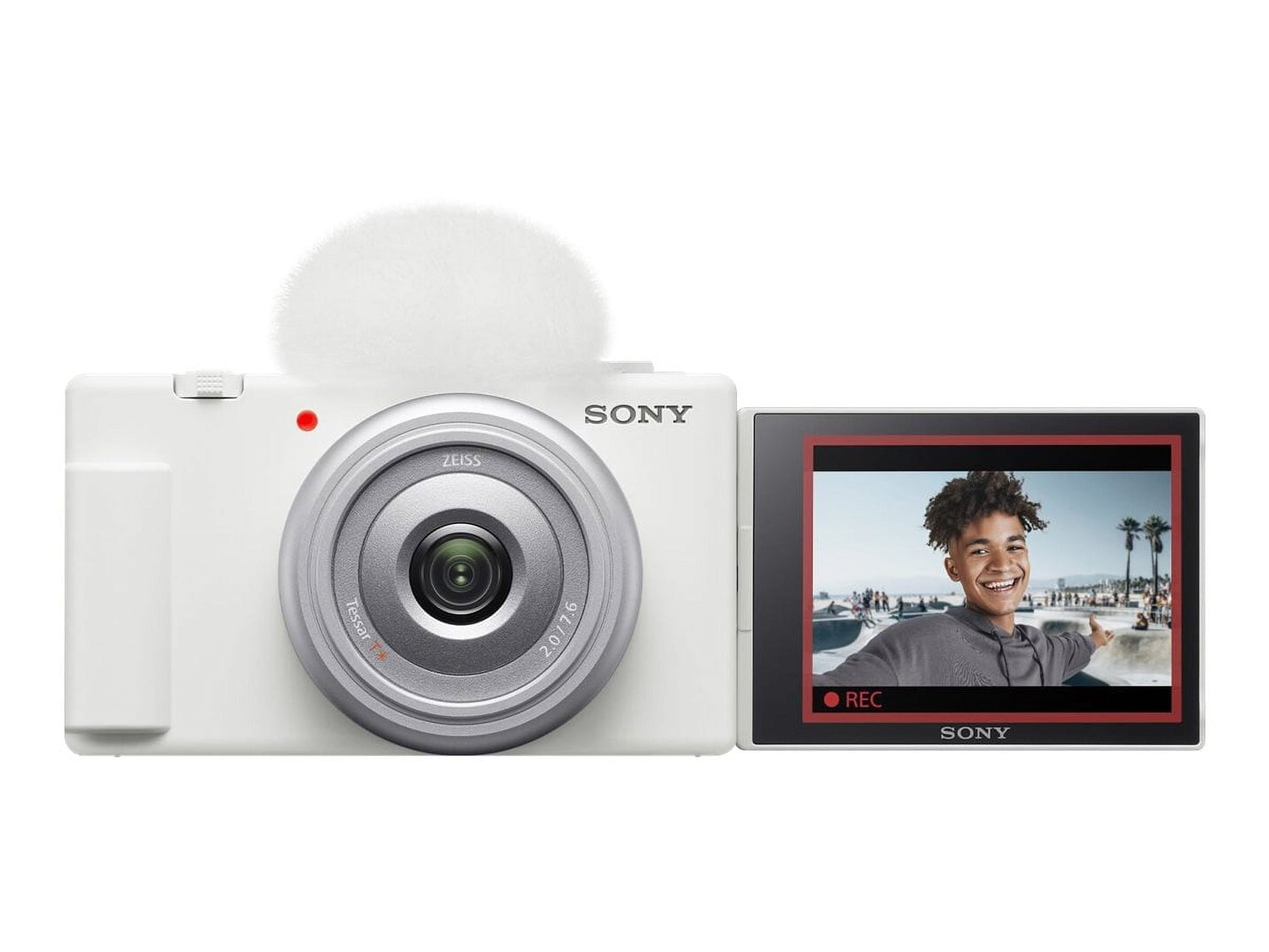 Sony - ZV-1F - Digital Camera - Compact - 20.1 MP - 4K / 30 Fps - ZEISS - Wi-Fi, Bluetooth - White - Serious Techies