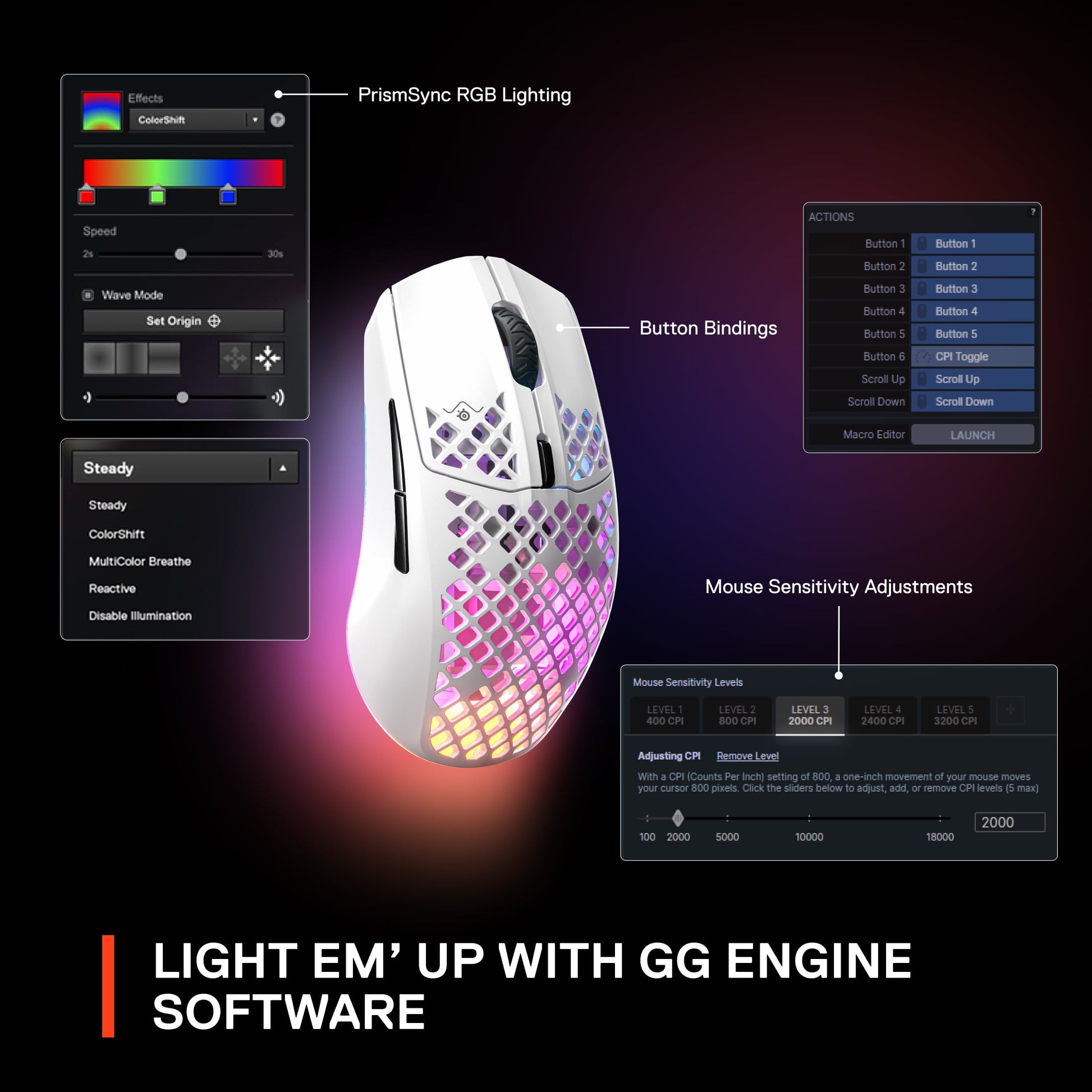Aerox 3 Wireless - Honeycomb RGB Optical Gaming Mouse - Ultra-Lightweight Water Resistant Design - Snow - Serious Techies