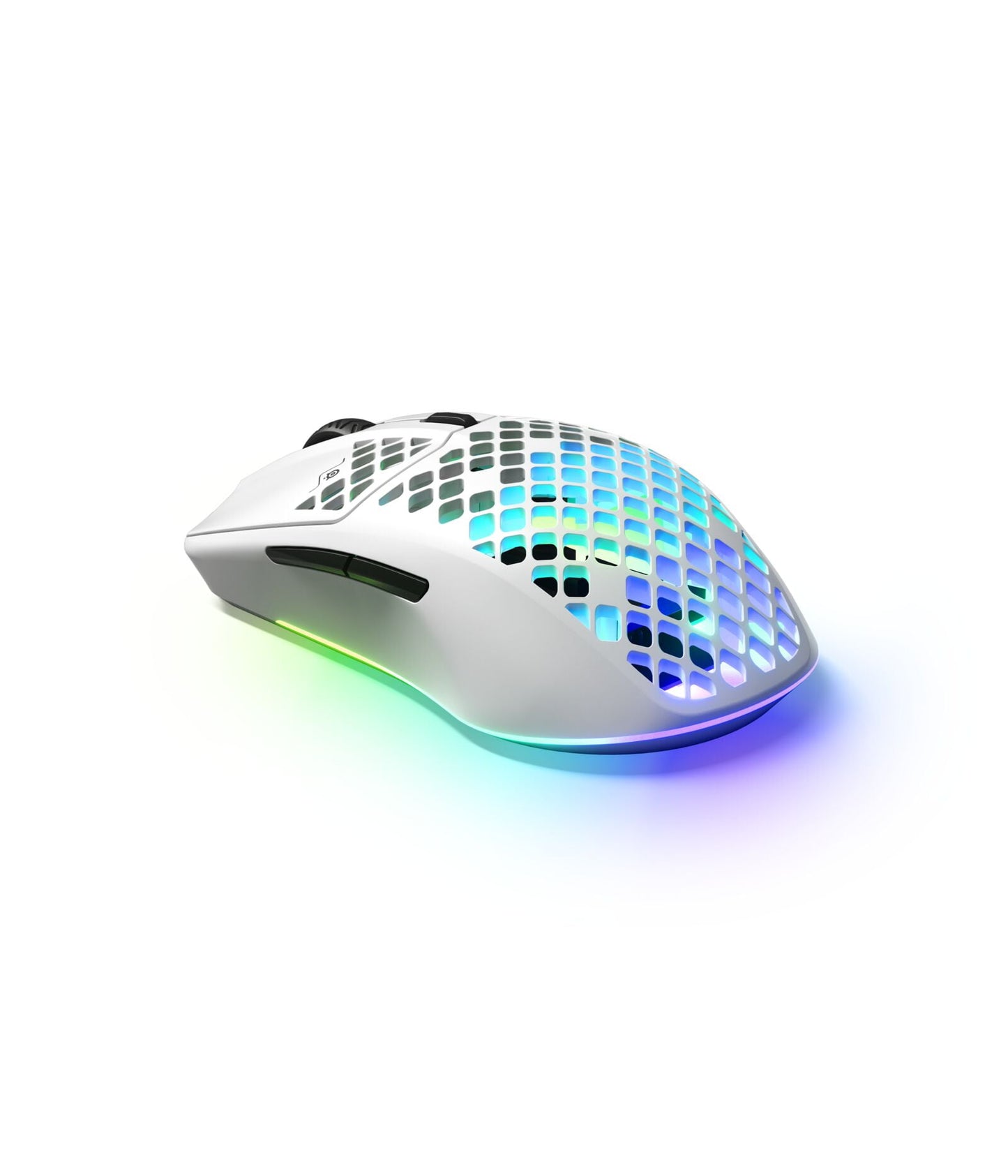 Aerox 3 Wireless - Honeycomb RGB Optical Gaming Mouse - Ultra-Lightweight Water Resistant Design - Snow - Serious Techies