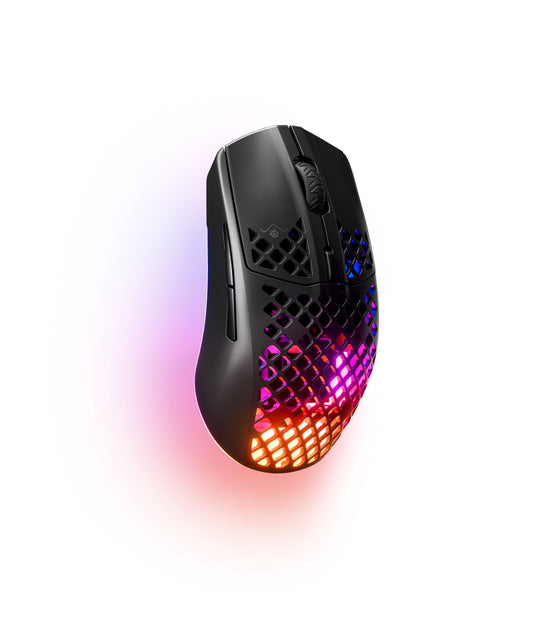 Aerox 3 Wireless Holey RGB Optical Gaming Mouse Ultra-Lightweight, Onyx - Serious Techies