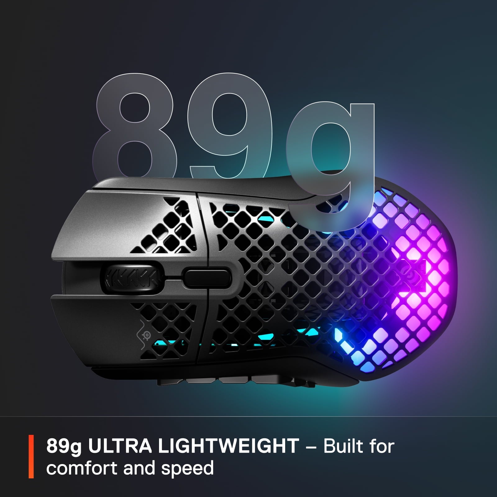 Aerox 9 Wireless Ultra Lightweight Honeycomb Water Resistant RGB Optical Gaming Mouse with 18 Programmable Buttons - Serious Techies