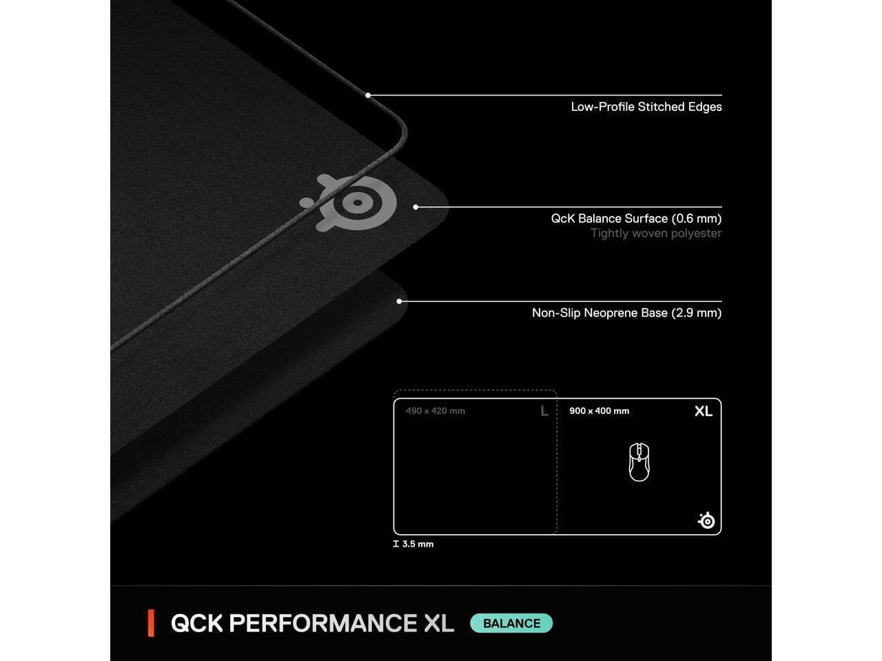 SteelSeries - Qck Balance XL Mouse Mat 35"x15"x 3.5mm thick - Serious Techies