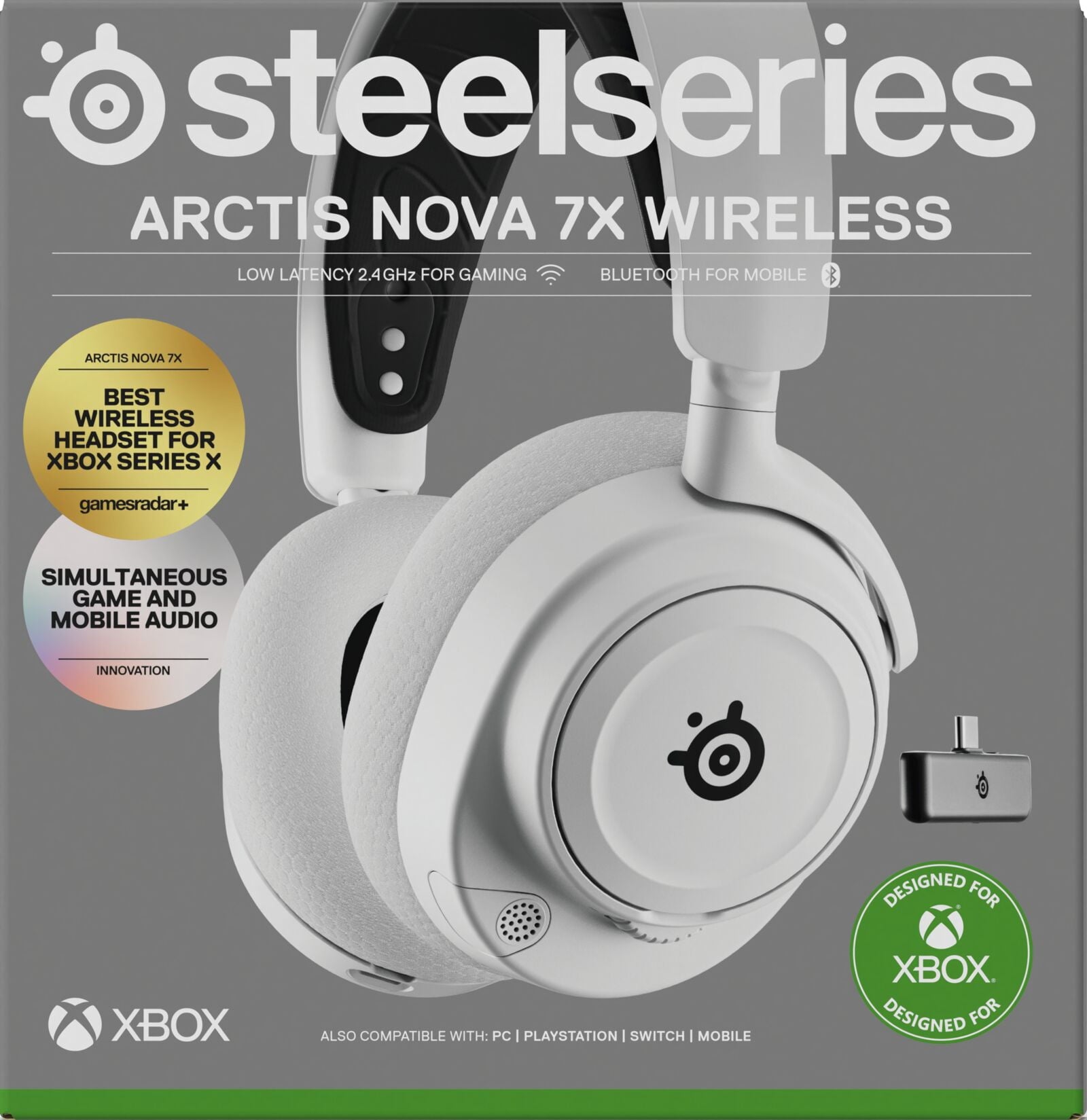 SteelSeries -Artic Nova 7X Wireless Multi-Platform Gaming Headset for Xbox Series X and Series S, White - Serious Techies