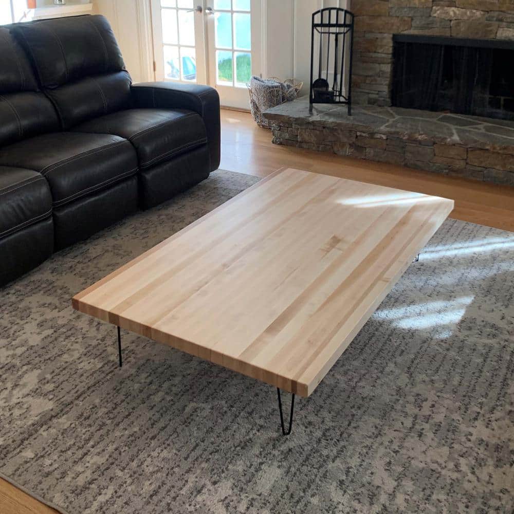 Swaner Hardwood - 5 Ft. L X 25 In. D X 1.5 In. T Finished Maple Solid Wood Butcher Block Countertop with Square Edge - Serious Techies