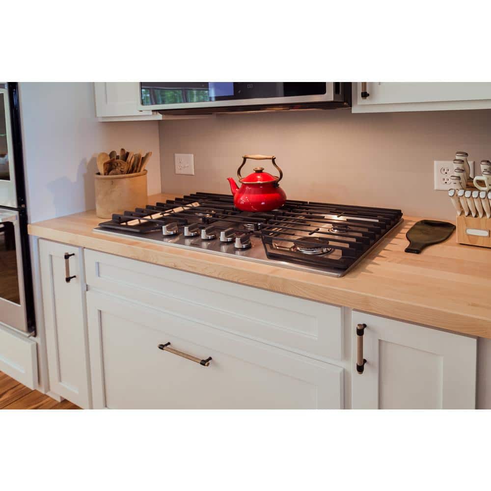 Swaner Hardwood - 5 Ft. L X 25 In. D X 1.5 In. T Finished Maple Solid Wood Butcher Block Countertop with Square Edge - Serious Techies