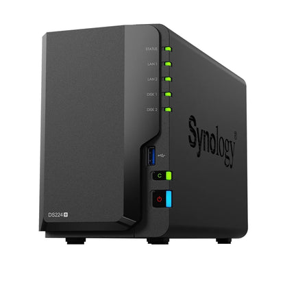 Synology - DiskStation DS224+ 2-Bay NAS Enclosure, Diskless with 2X Ironwolf 12TB SATA III 3.5" Internal NAS Hard Drive, 7200 RPM - Serious Techies