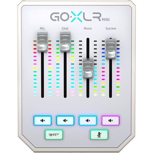 TC Helicon - Goxlr Mini USB Streaming Mixer with Usb/Audio Interface - White - Serious Techies